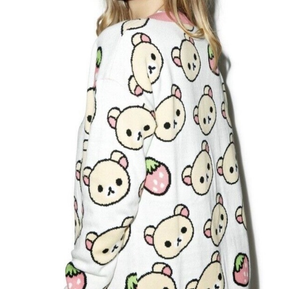 Japan la sanrio collab rilakkuma knit sweater cardigan s - Picture 4 of 5